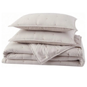 BOURINA Embroidery Quilt Set 3-Piece Oversized King Quilt Set Pre-Washed Microfiber Ultra Soft Lightweight Star Embroidery Bedspread Coverlet Set, Beige