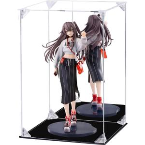Acrylic Display Case for Collectibles Assemble Clear Acrylic Display Box with Mirrored Back, Alternative Glass Case for Action Figures Lego Model Doll Toys Display (8x8x12 inch; 20x20x30 cm)