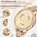 Smart Watches for Women(Make/Answer Call) with Diamond:1.32" Fitness Tracker Watch for HR/Blood Pressure/SpO2/Sleep Monitor,Digital Running Watches for Women Android/iOS,3 Strips