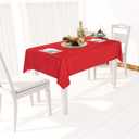 sancua 100% Waterproof Rectangle PVC Tablecloth - 54 x 78 Inch - Oil Proof Spill Proof Vinyl Table Cloth, Wipe Clean Table Cover for Dining Tables, Buffet Parties and Camping, Red