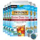 Twinings Brew Over Ice Unsweetened Black Iced Tea 72 K-Cup Pods for Keurig, 12 Count (Pack of 6), Caffeinated