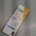 CeraVe 100% Mineral Sunscreen SPF 50, Face sunscreen With Zinc Oxide & Titanium Dioxide, Hyaluronic Acid + Niacinamide + Ceramides, Oil Free, Travel Size 2.5 oz