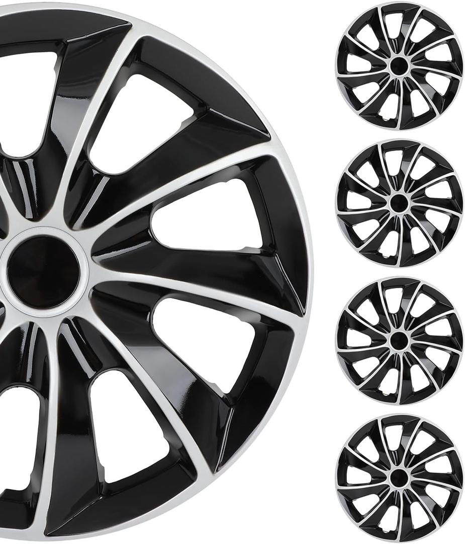 SCITOO Snap On Hubcap Rim 16 inch Auto Tire Replacement Exterior Cap OEM Steel Wheel Hubcaps Wheel Cover