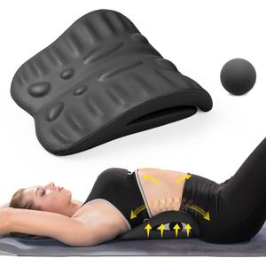 RESTCLOUD Back Stretcher for Back Pain Relief, Back Stretching Cushion, Chronic Lumbar Support Pillow Helps with Spinal Stenosis, Herniated Disc and Sciatica Nerve Pain Relief Lumbar Stretcher
