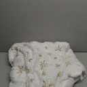 Libima 84 Inches Large Christmas Tree Skirt Faux Fur Xmas Tree Skirt White Plush Velvet with Gold Sequins Snowflakes for Xmas Decorations Merry Christmas Party Winter Home Holiday Ornaments