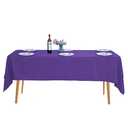 Ascoza 2pack 60x102 Inch Purple Rectangular Tablecloth 6 Feet Table Cloth in Polyester Fabric for Wedding/Banquet/Restaurant/Parties
