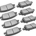 8pcs Front Rear Brake Pad for 2017-2019 Buick LaCrosse, for 2018-2019 Buick Regal, for 2018-2019 Chevy Equinox, for 2016-2019 Chevy Malibu, for 2018-2019 GMC Terrain
