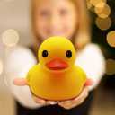 Happy Trees Duck Bath Toy Large Bath Duck Squeak Rubber Duck Baby Shower, 7 Inches