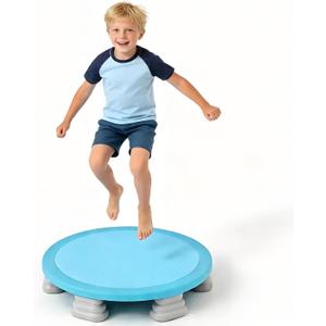 Bounce Board for Kids, 25" Springless Toddler Mini Trampoline Indoor & Outdoor, Safe EVA Foam Bouncy Board for Sensory Play, Balance & Motor Skills - No Assembly Required, Outdoor Play Equipment