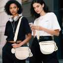 Woven Crossbody Bag for Women, Checkered PU Leather Sling Purse