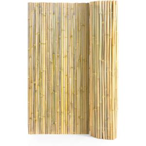 VEVOR Natural Rolled Bamboo Fence, Eco-Friendly Privacy Screen - 6 ft H x 8 ft L x 0.75 in D, Decorative for Garden, Backyard, Balcony, Patio, Pool Side
