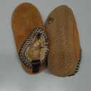 SMajong Kids Slippers Plush Warm Girls Fuzzy House Slippers Boys Platform Slipper Slip-on Shoes Winter Indoor Outdoor (2 Big Kid, Black Brown)