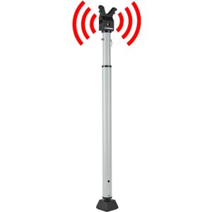 BRINKS- Portable Alarm Door Security Bar, Silver, 121dB Alarm Level- Adjustable Security Door Jammer- Fits Standard Sliding Doors, Hinged Doors, and Windows- for Travel, Home, Dorm