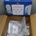 Bemis Assurance 3" Raised Toilet Seat with Handles and Bidet Attachment, Secure Hinges, Clean Shield Guard, Round, White