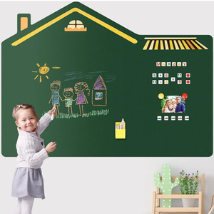 Magnetic Wall Decal for Kids, 35"x47" Self Adhesive Magnetics Chalkboard Wall, Magnetic Wallpaper Stickers Board with Wipe Cloth, Stickers etc. for Kids Playroom, School, Home Decor.