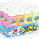 INSCRAFT 30 PCS Bubble Bottles with Wands Assortment for Kids, 2oz Bubbles Solution Each, Outdoor & Indoor Summer Toy, Weddings, Party Favors, Birthday, Refill for Bubbles Machine Blower