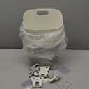 6 Pack Plastic Hanging Basket for Kitchen, Over Cabinet Door Organizer with Removable Hook, Stackable Wall Mounted Storage Shower Caddy, No Drilling Shelf Bins for Food Bathroom Pantry Closet (Grey, White)