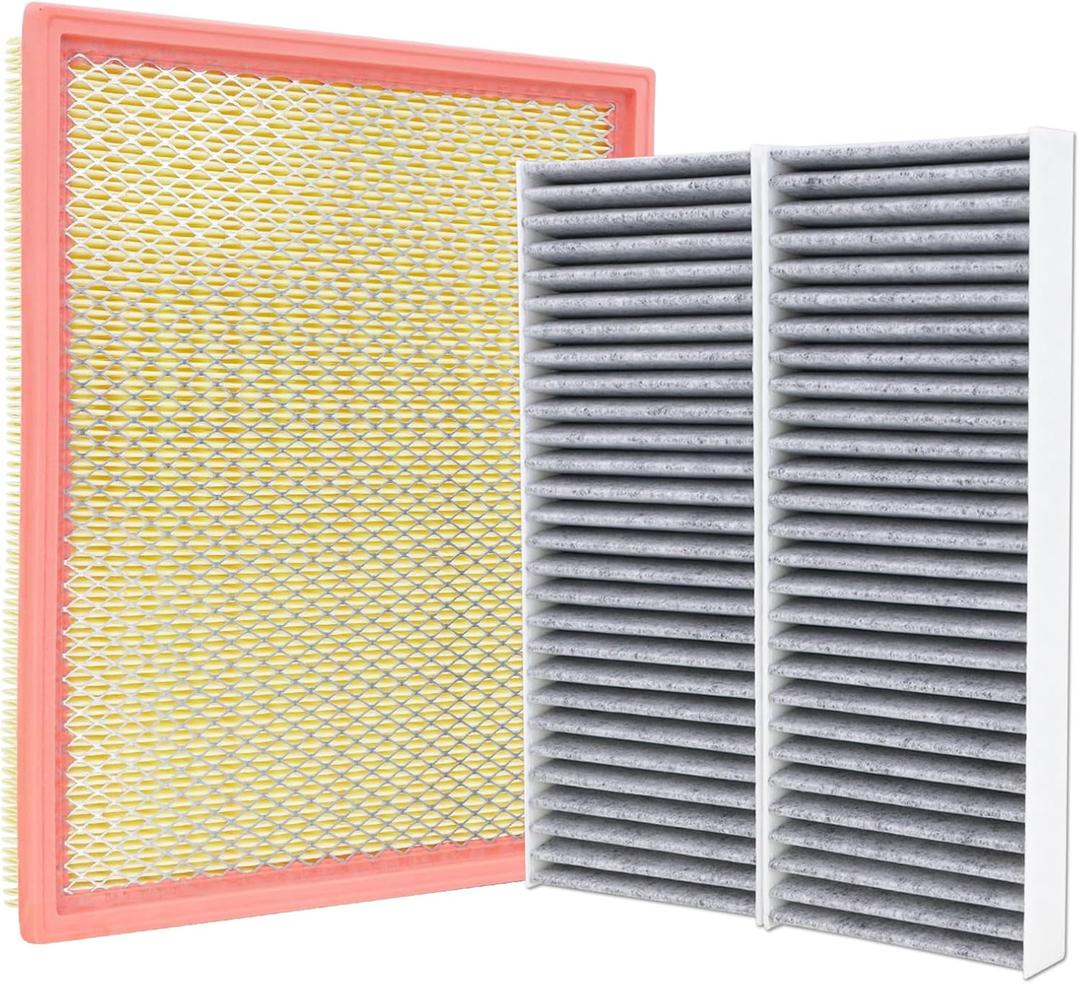 16546-75000 Engine Air Filter and 27274-9CH0A Cabin Air Filter kit Compatible with 2005-2019 Nissan Frontier 2012-2015 NV1500 NV2500 NV3500 2005-2012 Pathfinder Replaces 16546-7S000 CF10553