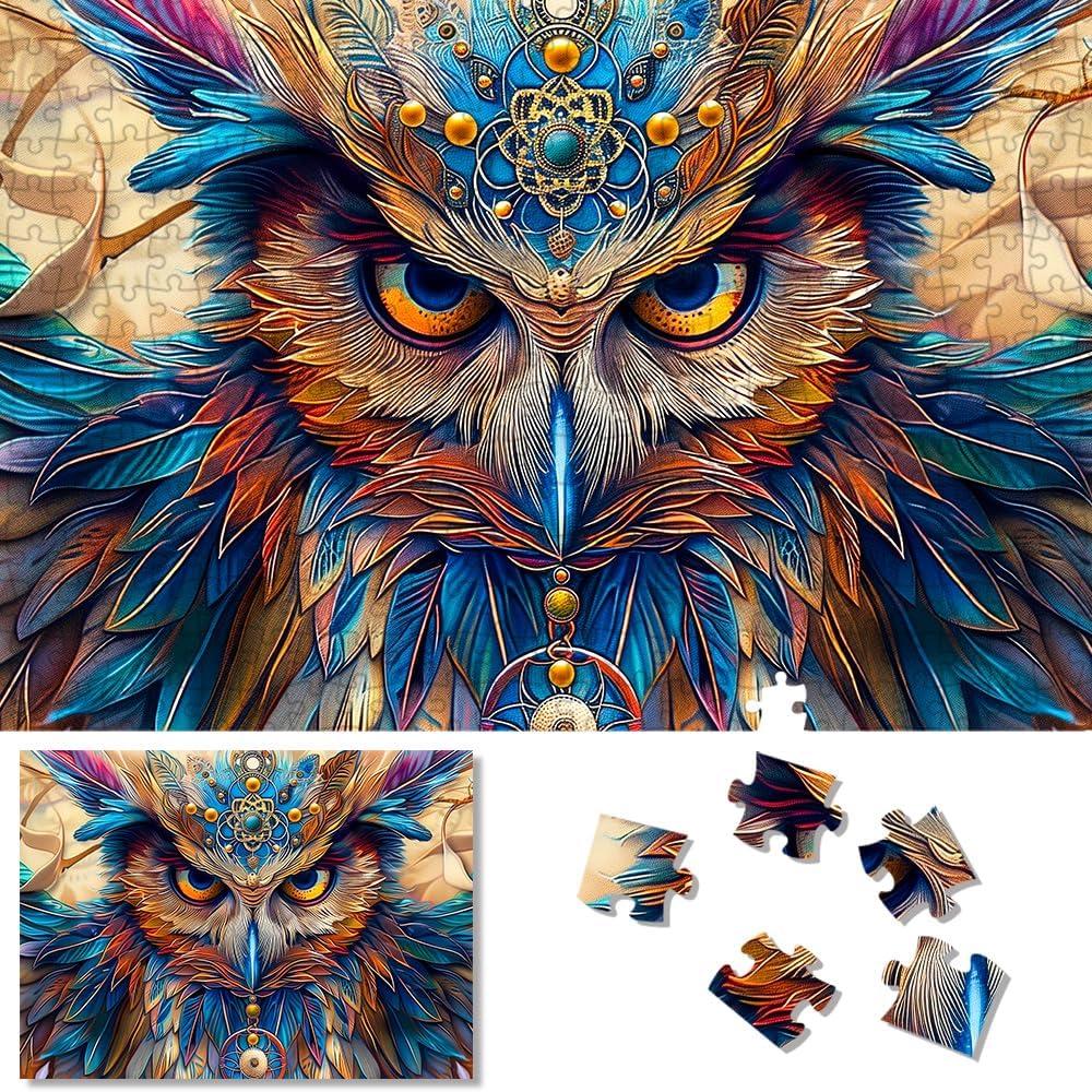 500 Piece Jigsaw Puzzles for Adults,Intermediate Difficulty Puzzle Games with Premium Thick Pieces,Animal Vintage Art Scenes for Stress Relief Gift Id