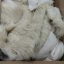 SERISSA Faux Fur Area Rug, 5x8 Feet, Beige, Luxury Shaggy Rug for Living Room, Bedroom, Nursery Decor