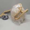 Arturesthome Mini Natural Rattan Pendant Light for Kitchen Island, Woven Lamp Shade Chandelier, Handmade Hanging Ceiling Light Lampshade, Rope Lamp D 9.8inx10.6in