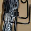 FEED GARDEN Adjustable Double Shepherds Hook for Outdoor with 5 Prong Base 92 Inch Heavy Duty Two Sided Bird Feeder Pole for Hanging Plant Baskets, Solar Light Lanterns, Wind Chimes