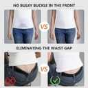 JASGOOD Crop Top Tuck Waist Band for T-Shirts Adjustable Sweater Tuck Band Belt Elastic Belts for Women 2 Pack