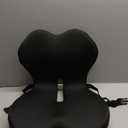 Memory Foam Seat Cushion, Office Chair Cushion, Premium Seat Cushions for Office Chair, Car Seat, Airplane Driver Seat Cushion with Back Support & Non-Slip Basewith Adjustable Strap (Charcoal Gray)