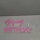 Planzo It's My Birthday Led Neon Light Sign Happy Birthday Party Wall Sign Decor Window Background Sign USB Bedroom Living Room Neon 5V Night Light Kids 15.8" X 9.1" Pink