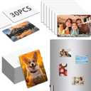 30PCS Sublimation Magnet Blanks 4x6 inch, DIY Refrigerator Magnet Personalized Sublimation Blanks Bulk Decorative Magnets for Home Fridge