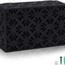 CUTHOLLOW Doorbell Chime Cover Box Plate for Wall Inside, Aesthetic Wooden Doorbell Cover for Home Upgrade Outdoor Indoor, Universal Fit and Easy to Install Decorative Modern Doorbell Box Only, Black