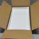 US Acrylic White Plastic Serving Trays (Set of 4) 15 x 10 | Large Unbreakable Reusable Rectangular Party Platters | Serve Appetizers, Fruit, Veggies, & Desserts | BPA-Free & Made in USA