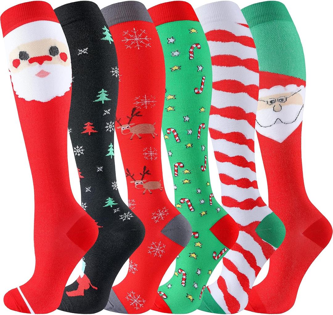 bropite Compression Socks for Women & Men Circulation-Support Knee High Socks 20-30 mmhg-Best for Running,Medical,Nurse,Travel (Large-X-Large, 18 -assorted 15)