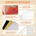 Book Binding Cloth Kit, Includes 12''x16'' Bookcover Cloth Fabric 24 Decorative Corners 3 Iron on Vinyl Sheets Bone Folder Tools, Backing Paper,for Old Book DIY Craft Supplies(Rust Color)