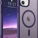 SUPFINE Magnetic for iPhone 12 Case/iPhone 12 Pro Case (Compatible with MagSafe)(Military Grade Drop Protection) Translucent Matte Shockproof Phone Cover,Dark Purple