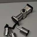 LHS Rotary Cheese Grater Stainless Steel Manual Cheese Shredder Grater Walnuts Grinder with 3 Interchangeable Drum Blades for Chocolate, Cheese and Nuts