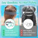 Vvinca Swim-Goggles with Nose Cover, 2 Packs Elastic Fabric Strap Snorkel Swim Mask Anti Fog UV No Pull Hair for Kids 3-14