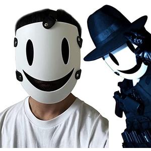 Gmasking 2022 Killer Tenku Sniper Smile Cosplay Face Mask for Halloween Party Mask (Black Mesh)