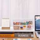 Yesesion Plastic Cable Management Boxes Set with Lid and 20 Wire Ties, Clear Power Cord Case with 3 Compartments, Electronics Organizer Desk Drawer Accessories Storage for Office Supply (2 PACK)