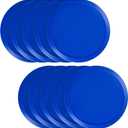 Replacement Lids fits Pyrex 6 & 7-Cup Glass Food Storage Container Bowls, 7.5-Inch Plastic Round Lids Covers for Pyrex 7402-PC, Airtight & Leakproof (10-Pack, Blue)