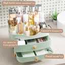 Makeup Organizer for Van-rs, Cosmetic Display Cases Makeup Storage Box for Bedroom, Bathroom, Ideal Gifts for Women(Green)