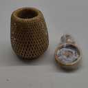 Bamboo Pendant Light Fixture One-Light Adjustable Boho Basket Handmade Woven Mini Pendant Lighting for Kitchen Island Sink Farmhouse Home