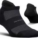 Feetures High Performance Max Cushion Ankle Sock - Running Socks for Women & Men with Heel Tab - Black, M (1 Pair)