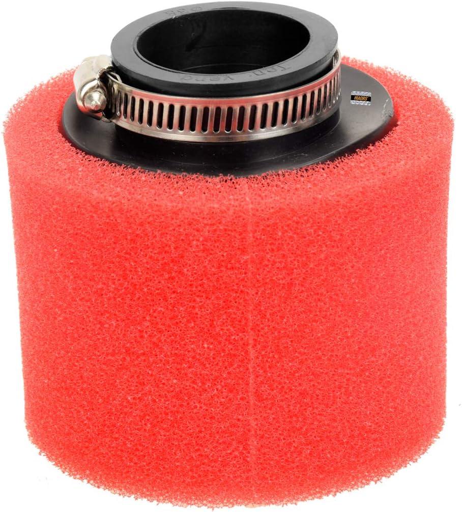 HIAORS 38mm Foam Sponge Air Filter for KLX BBR Apollo RFZ Thumpstar Braaap Atomic DHZ SSR 70cc 110cc Tao Tao Hellcat Coolster 125cc 140cc Lifan YX Zongshen Lifan X15 X18 DBX125 CRF Pit Dirt Bike Red