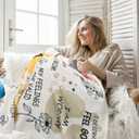 New Mom Gifts Blanket - Mama Daily Affirmations Throw 50x60'', Postpartum Self Care Inspirational Gift for Mommy to Be, Birthday Christmas Blanket for Mom