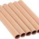 Hestya Open Gel Finger Toe Tubes 6 Pcs Fabric Gel Lined Cushion Sleeve Protector for Bunion Hammer Toe Callus Corn Blister Friction (6 x 0.79 Inch)