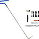 LadyRosian Paintless Dent Repair Tool Removal Rods Set Stainless Steel Tools with S-Hook for Hail Damage Repair and Car Body Dent