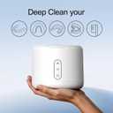 Ultrasonic Retainer Cleaner Machine, IPX6 Waterproof Denture Cleaner, 3 Modes Dental Cleaning Pod with RGB Indicator, 45kHz UV for Mouth Guards, 200ML Tank, White