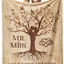 Wedding Gifts for Couples 2026, Soft Flannel Wedding Blanket, Mr and Mrs Couple, Bridal Shower Gift for Bride, The Marriage Newly Wed Gift for The Couple - 50" x 60"