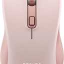 seenda Bluetooth Wireless Mouse, Bluetooth & 2.4G USB Dual Mode, Quiet Clicks, Smooth Tracking, 3-Level Adjustable 1600 DPI,Compact and Portable Mouse for Laptops, Tablets and More-Pink
